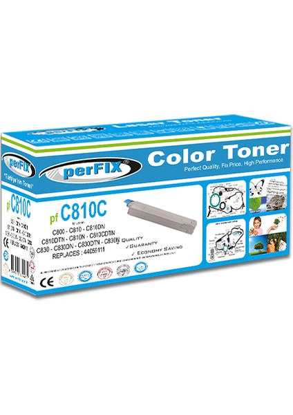 Pf C810 - C830 - 44059119 8000 Sayfa Mavi Muadil Toner