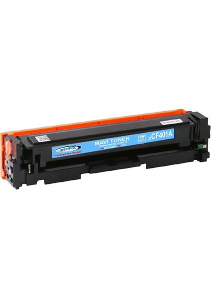 Pf CF401A 201A - 1400 Sayfa Mavi Muadil Toner