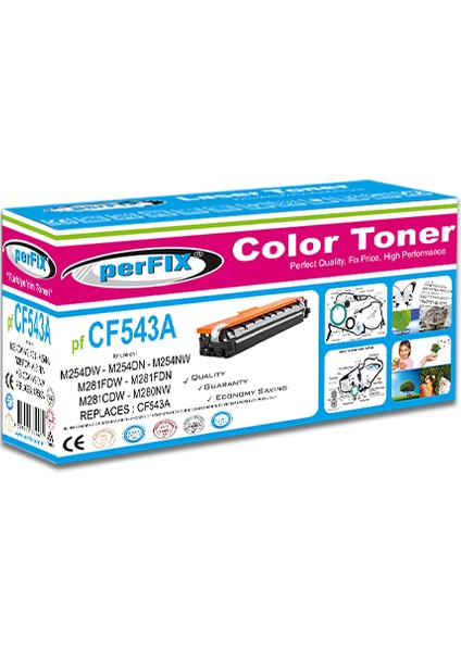 Pf CF543A 203A - 1300 Sayfa Kırmızı Muadil Toner fiyatları