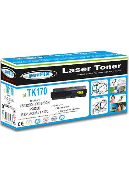 Pf TK170 7 7200 Sayfa Siyah Muadil Toner