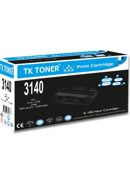 3140-3155-3160 2500 Sayfa Siyah Muadil Toner