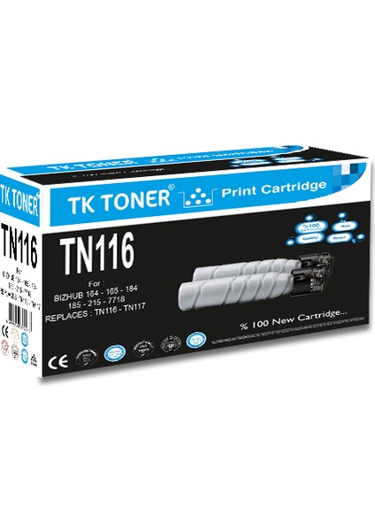 TN116 - TN117 12K 11000 Sayfa Siyah Muadil Toner