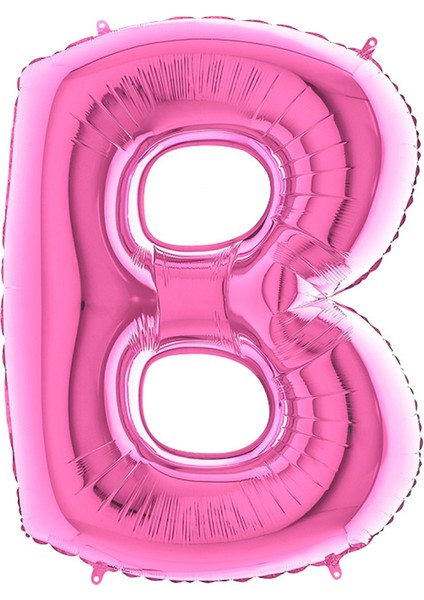 B Harf Grabo Fuşya Folyo Balon 102 cm