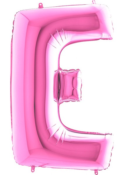E Harf Grabo Fuşya Folyo Balon 102 cm