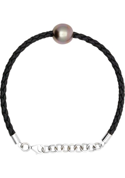 Istiridye Inci Deri Bileklik Semi Round Tahiti Incisi 6-7 mm