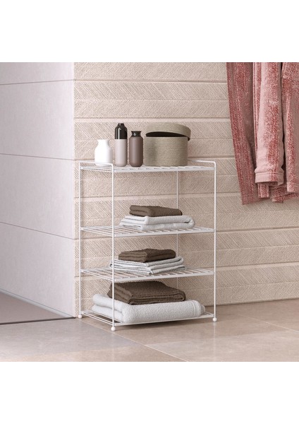 4 KATLI METAL RAF AYAKKABILIK BEYAZ EG206 modelleri