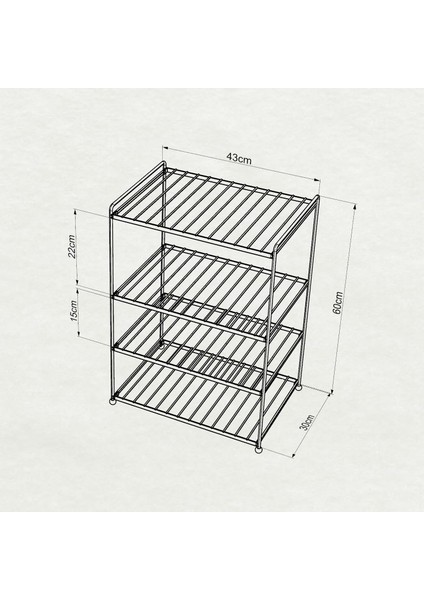 4 KATLI METAL RAF AYAKKABILIK BEYAZ EG206 fırsatları