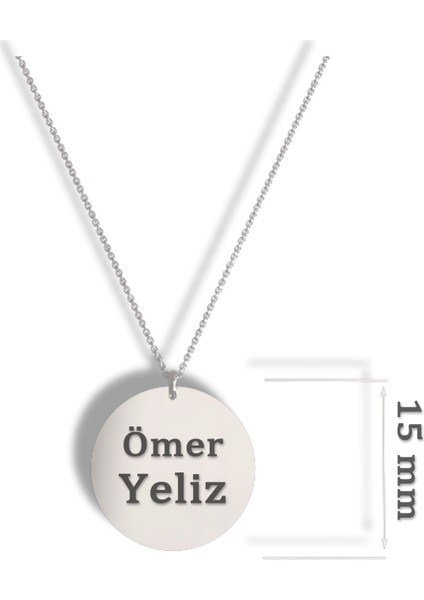 Isim Veya Harf Yazılabilen Gümüş Plaka Kolye fiyatları