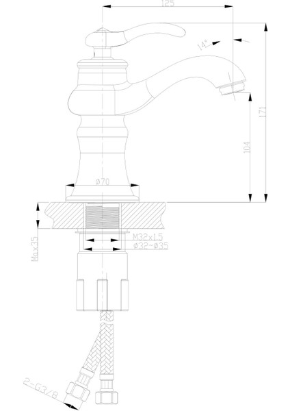 FM-1211 Krom Lavabo Bataryası