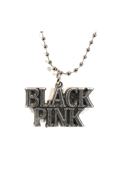 Black Pink Gümüş Kaplama Zincir Kolye