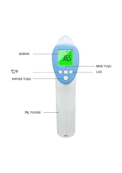 F002 Temassız Kızılötesi Termometre - Dijital Ateş Ölçer