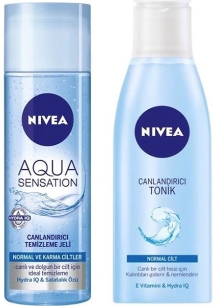 Aqua Sensatıon Yüz Temizleme Jeli 200 ml + Canlandırıcı Yüz Tonik 200 ml