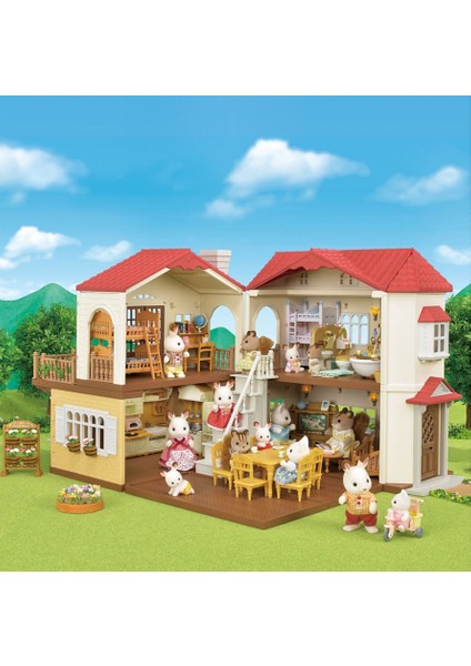 Sylvanian Families Kırmızı Çatılı Işıklı Şehir Evi