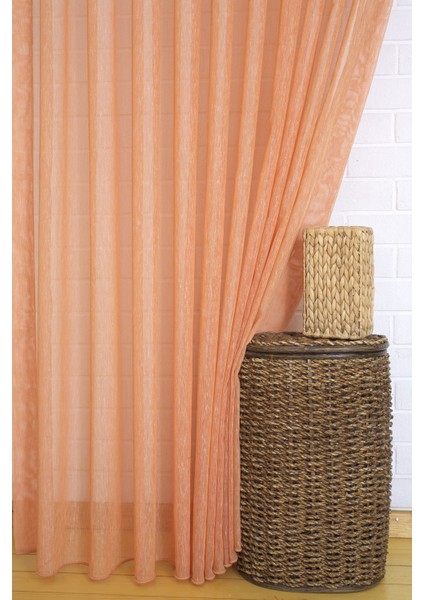 Keten Tül Portakal Rengi 1-2,5 Orta Sık Pile 400 x 260 cm
