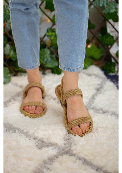 Olivia Gold Halat Sandalet Basic