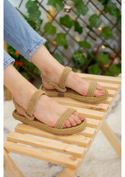 Olivia Gold Halat Sandalet Basic