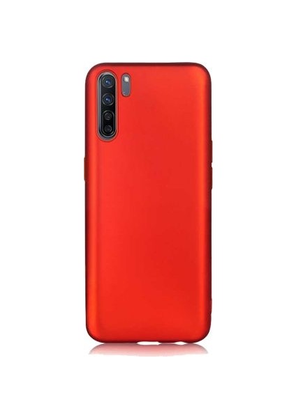 Oppo Reno 3 Kılıf Klasik Mat Renkli Yumuşak Premier Silikon Kırmızı