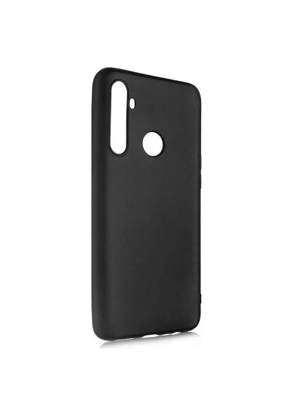 Case 4U Oppo Realme 6i Kılıf Klasik Mat Renkli Yumuşak Premier Silikon Siyah