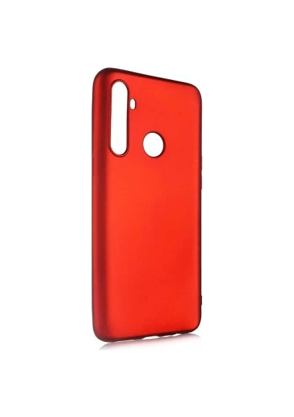 Case 4U Oppo Realme 6i Kılıf Klasik Mat Renkli Yumuşak Premier Silikon Kırmızı