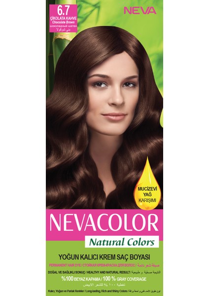 Natural Colors 6.7 Çikolata Kahve - Kalıcı Krem Saç Boyası Seti