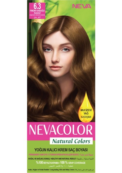 Natural Colors 6.3 Fındık Kabuğu - Kalıcı Krem Saç Boyası Seti