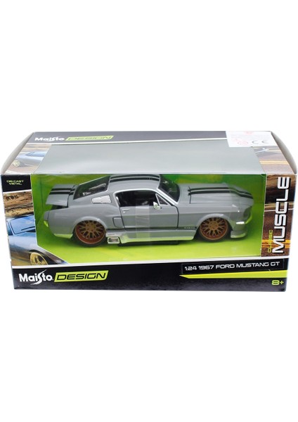 Ford Mustang Gt 1967 1:24 Model Araba Gri
