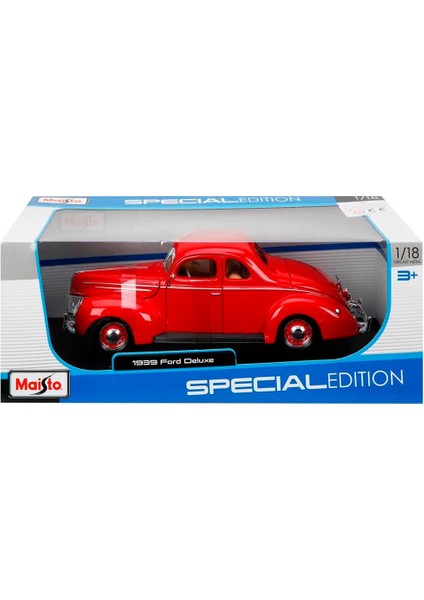 Ford Deluxe Tudor 1939 1:18 Model Araba Kırmızı fiyatları