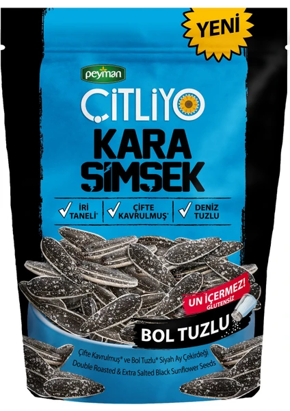 Çitliyo Kara Şimşek Bol Tuzlu 120 gr