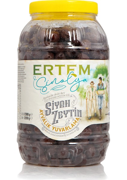 Ertem Sinolya Ayvalık Yuvarlama Siyah Zeytin 2200 gr