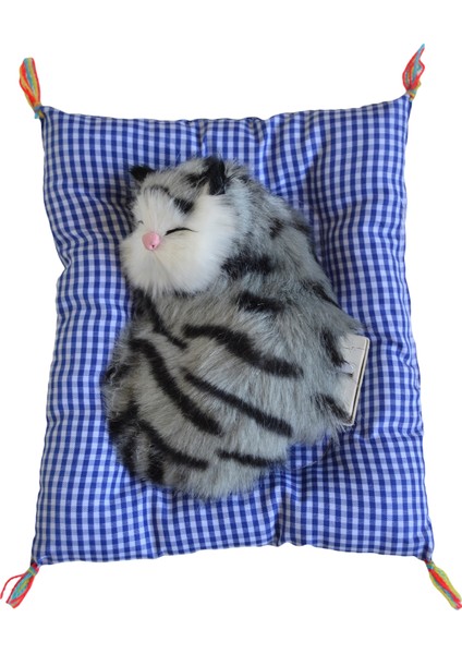 Peluş Uyuyan Miyavlayan Sevimli Kedi + Minder modelleri