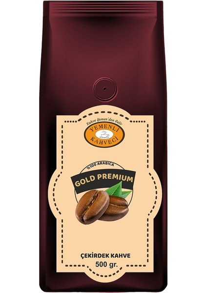 Gold Premium Arabica Çekirdek Kahve 500 gr Filtre Kahve ve Espresso Içimine Uygun