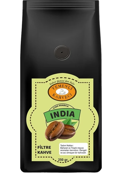 Yemenli Kahveci Hindistan Arabica Filtre Kahve 250 gr