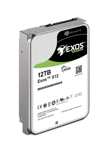 Exos 3.5" 12TB 7200RPM 512E/4KN Hard Disk ST12000NM0008