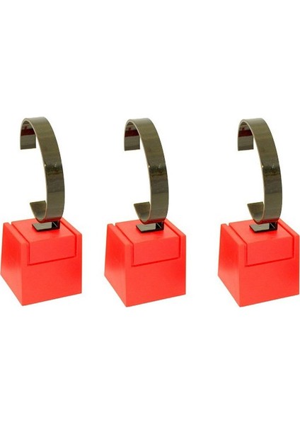 Saat Standı Plastik Takoz Kırmızı (3 Adet)