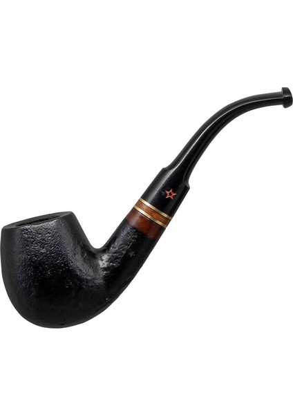 Kırmızı Yıldız 113 6mm. Filtreli Ebonit Saplı Pipo