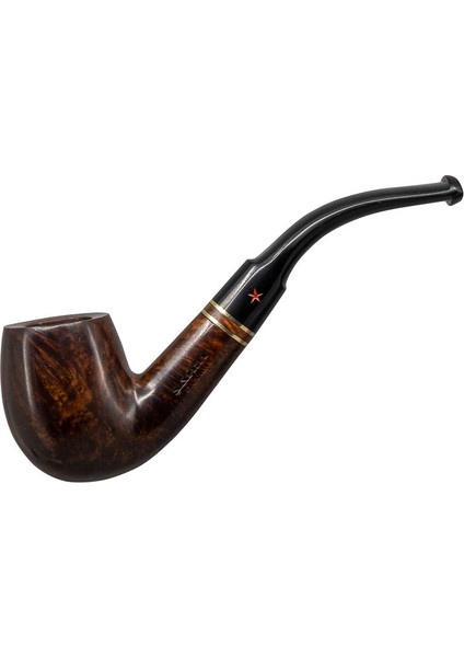 Kırmızı Yıldız 113 6mm. Filtreli Ebonit Saplı Pipo