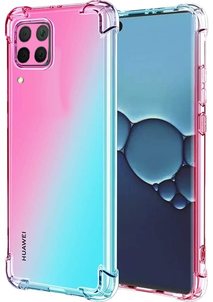 Huawei P40 Lite Kılıf Köşe Korumalı Darbe Emici Anti Shock Arka Kapak Şeffaf