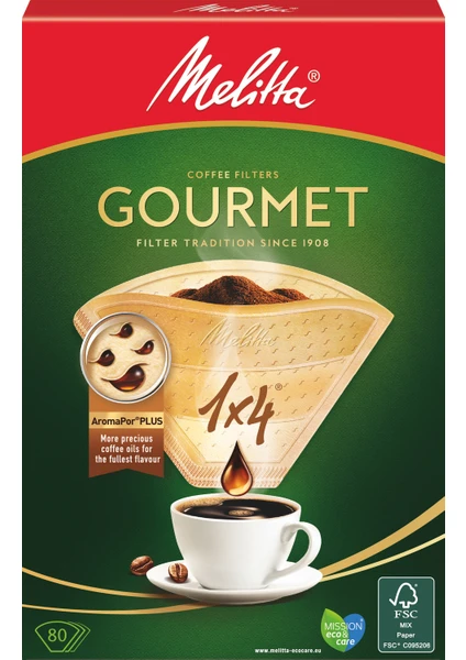 1x4® Gourmet Kahve Filtre Kağıdı