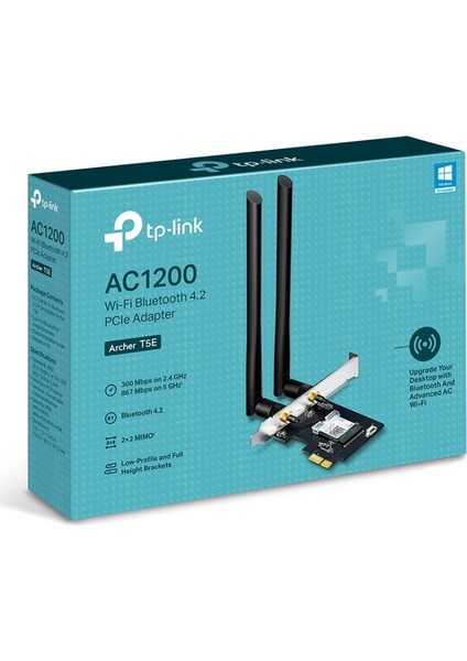 Archer T5E, AC1200 Mbps Wi-Fi & Bluetooth 4.2 PCIe Adaptör