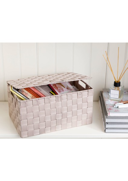 Shine Saklama Kutusu 34x22x17,5 Cm Koyu Bej