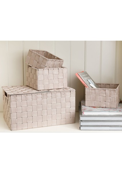 Shine Saklama Kutusu 34x22x17,5 Cm Koyu Bej