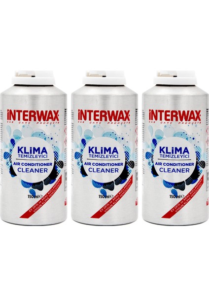 Interwax Limon Kokulu Klima Temizleyici Klima Bombası 150 Ml (3Adet)