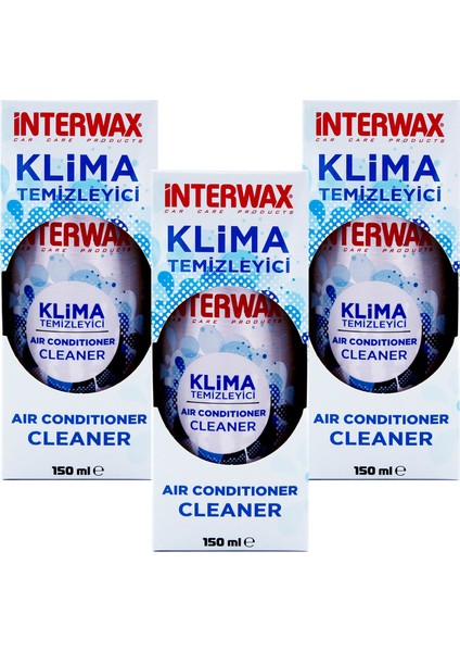 Interwax Limon Kokulu Klima Temizleyici Klima Bombası 150 Ml (3Adet)