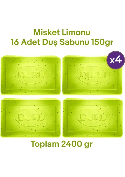 Fresh Sensations Misket Limonu 16 Adet Duş Sabunu 4x600gr