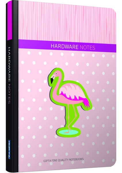Flamingo Kabartmalı Sert Kapak 120 Yp 13x21 cm Defter Çizgili