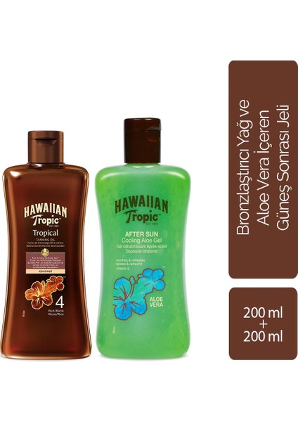 Hawaiian Tropic Avantajlı Koruyucu, Bronzlaştırıcı ve Güneş Sonrası Bakımı Seti