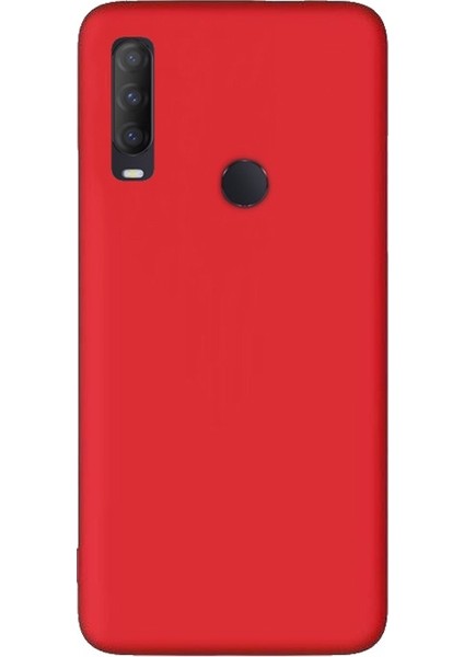 Alcatel 1s 2020 Kılıf Premier Silikon Esnek Koruma Kırmızı