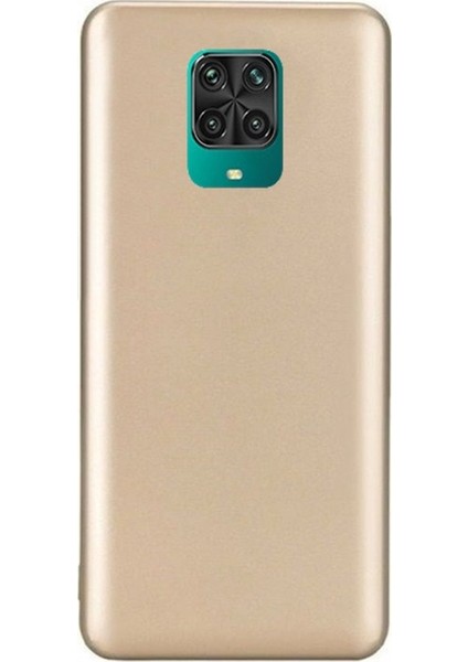 Case Street Xiaomi Redmi Note 9 Pro Kılıf Premier Silikon + Full Ekran Koruyucu Gold