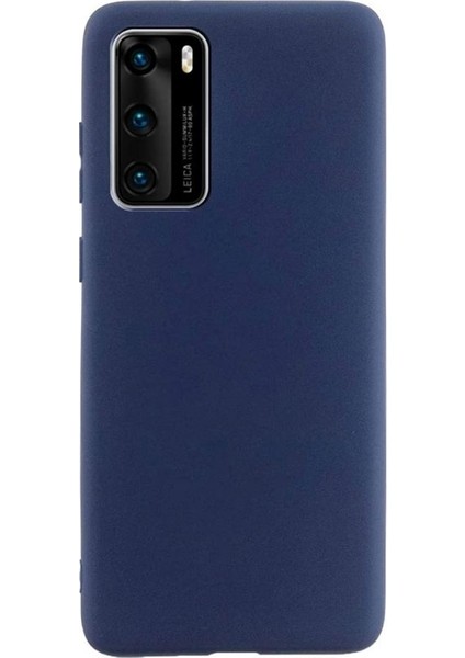 Huawei P40 Kılıf Premier Silikon Esnek Koruma Lacivert