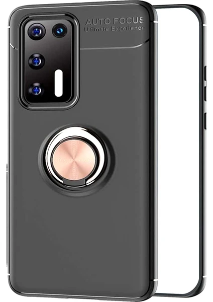 Case Street Huawei P40 Kılıf Ravel Silikon Yüzüklü Mıknatıslı Bronz